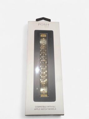 Posh Tech Gold Link Bracelet Band for Apple Watch
